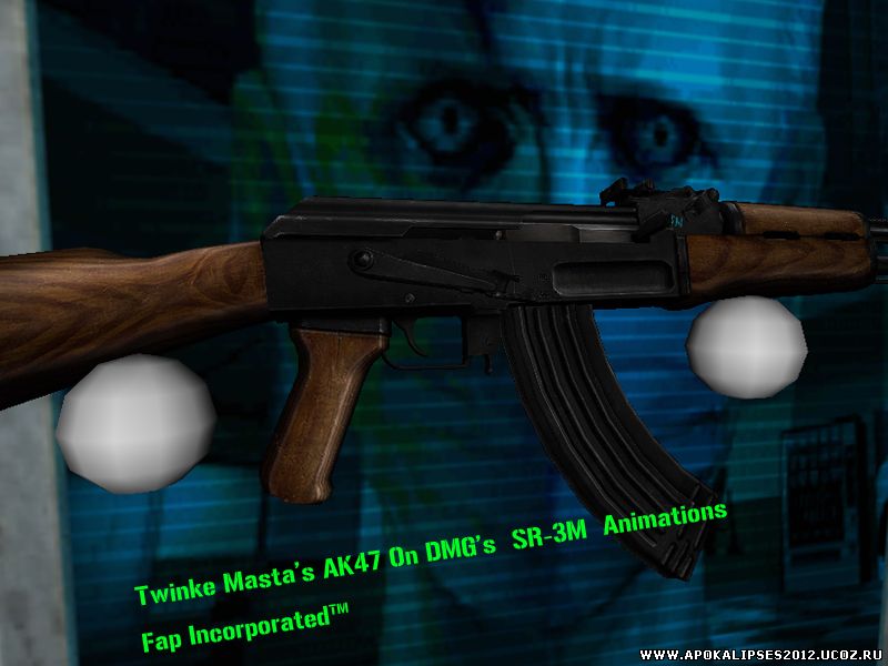 Скачать модель АК-47 для CS 1.6 - Twinke Masta's AK47 On DMG's SR3M Anims
